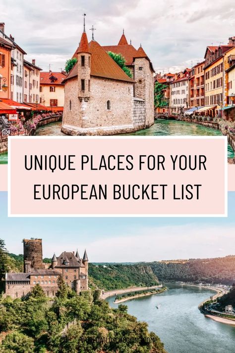 Make your European travel dreams come true with these 12 wonderfully unique places. Prettiest Places In Europe, European Itinerary, European Trips, European Bucket List, Europe Bucket List, Unique Places, Places In Europe, European Destinations, Travel Checklist