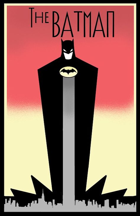 Batman Art Deco, Art Deco Batman, Gotham Knights, Comic Book Artwork, Art Deco Poster, Deco Poster, Dc Comics Characters, Batman Art, Art Deco Style