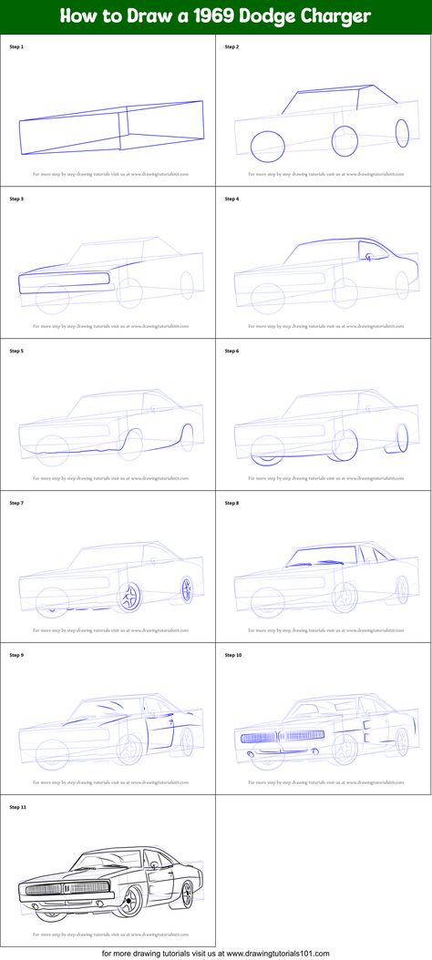 Dodge Challenger Drawing, Challenger Drawing, 69 Dodge Charger, Car Dodge, 1969 Dodge Charger, Drawing Sheet, Learn Drawing, Drawing Challenge, Dodge Challenger