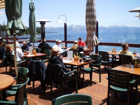 Top 10 Restaurant Patios in North Lake Tahoe | Lake Tahoe Vacation Blog Lake Tahoe Restaurants, Lake Tahoe Trip, Lake Tahoe Summer, Tahoe Lake, Tahoe Vacation, Lakeside Restaurant, Tahoe Trip, Lake Tahoe Vacation, California Life