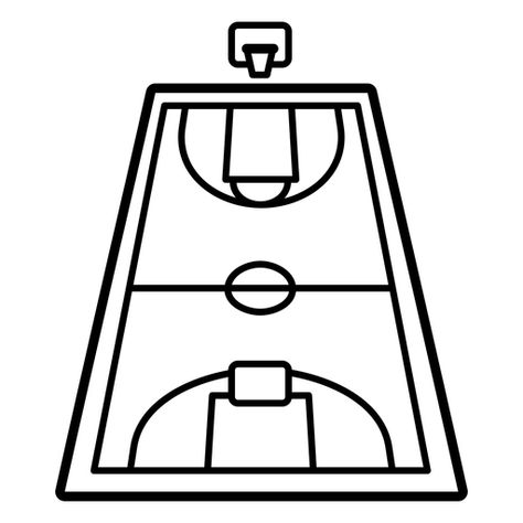 Basketball court stroke #AD , #Basketball, #stroke, #court Basketball Court Drawing, Icon No Background, Basketball Cake, Mo Design, Responsive Website Template, Responsive Website, No Background, Educational Projects, Shirt Maker