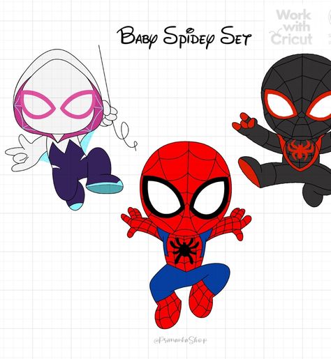 3 Baby Spidey Superhero Svg cut file - PrimankaShop | Boosty Cute Toothless, Superhero Svg, Spiderman Svg, Superhero Birthday Invitations, Baby Avengers, Baby Spiderman, Image Spiderman, Spiderman Birthday Party, Ghost Spider