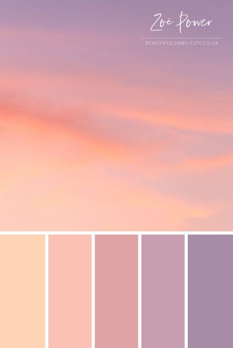 Dreamy sunset skies in pretty pastel shades inspired this summer colour palette. Available to buy as a print in a range of formats, as well as greeting cards, postcards, notebooks, stickers, tote bags, coasters and more. #colourpalette #colorpalette #pastel #sunset #dreamy #sky #summer Lilac Branding, Colour Palette Art, Blake Kathryn, Sunset Color Palette, Dreamy Sky, Dreamy Sunset, Sunset Skies, Unicorn Mask, Pastel Sunset