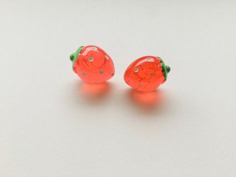 M M Candy, Strawberry Color, Star Candy, Kawaii Earrings, Food Earrings, Trendy Earrings, Heart Candy, Fun Earrings, Star Earrings