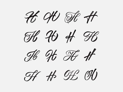 H Letter Calligraphy, Caligraphy H, H Typography Letter, H Calligraphy Letter, Letter H Tattoo Ideas, H Font Letter Design, H Tattoo Letter, Letter H Font, Letter H Tattoo