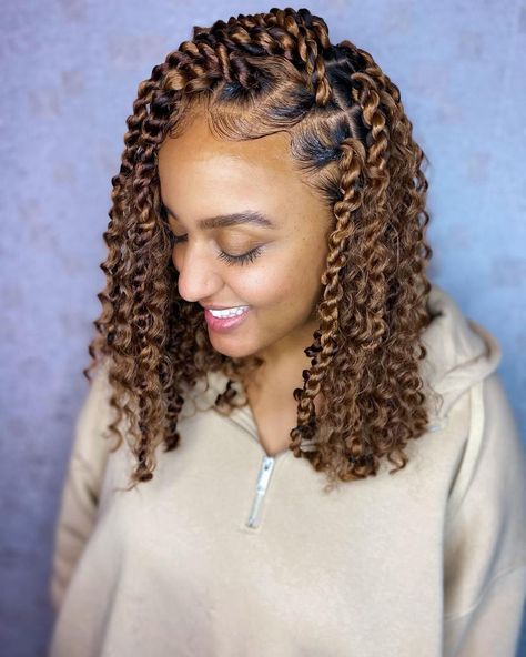 Black Braid Hairstyles, Cuban Twist Hair, Curly Haircut, Unique Hair Clip, Different Curls, Passion Twists, Old Hairstyles, Long Hairstyle, Hairstyle Inspiration