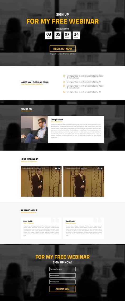 Webinar Landing Page, Landing Page Template, Web Designs, Landing Pages, Free Webinar, Marketing Campaign, Use Case, Landing Page Design, Page Template