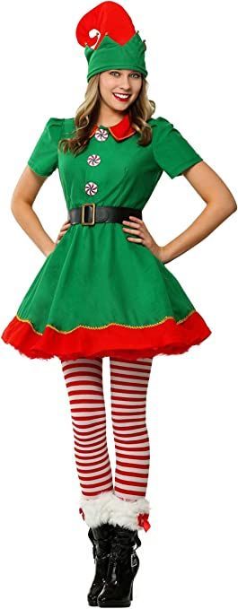 Womens Elf Costume, Family Holiday Outfits, Elf Costumes, Christmas Elf Outfit, Christmas Elf Costume, Elf Dress, Plus Size Costume, Costume For Women, Elf Clothes