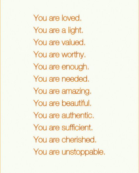 Repeat after me: “I am loved. I am light. I am valued. I am worthy. I am enough. I am needed. I am amazing. I am beautiful. I am authentic. I am sufficient. I am cherished. I am unstoppable.” #affirmations #morningmantra #youmatter #selftalk #liveunscripted #cricketunscripted #iamabeautifulmess #mystorymatters #everyonehasastorytotell I Am Special Quotes, I Am Valued, Am I Enough, Authentically Me, I Am Light, I Am Unstoppable, Enough Is Enough Quotes, I Am Special, Repeat After Me