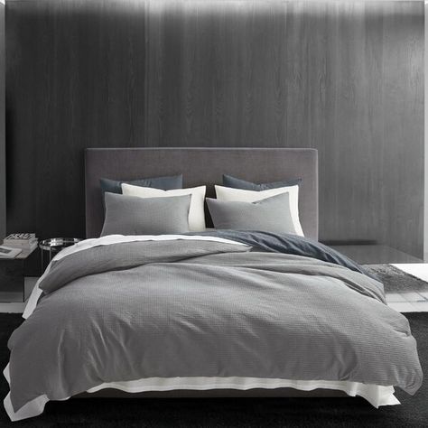 Woven in the softest cotton for a luxurious feel, Waffle Pique Vera Wang Reversible Duvet Cover Set is a simple, yet stylish addition to any bedroom. The duvet cover features a button closure and additional inner ties to keep your insert in place. This duvet cover set is the perfect layering piece for your bedding ensemble and will help you to create your unique modern bedroom look. Grey And Beige Bedding, Beige Bedding, Cotton Comforter Set, Contemporary Duvet Covers, Blue Duvet, King Duvet Cover Sets, Reversible Duvet Covers, King Comforter Sets, Queen Comforter Sets