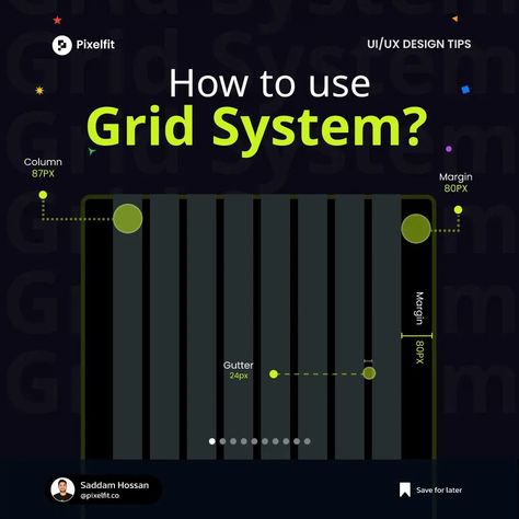 Follow our easy grid systems guide for organizing layout in design What Are Grid Systems in Design? A grid is a system for organizing layout in design. UX/UI designers also work extensively with grid layouts, since they serve as a foundational structure for interface designs (like web pages, mobile apps, and other digital interfaces). Not only do grids help to visually organize design elements, but they also serve as a vehicle to improve the user experience by enhancing readability, clarif... Grid System Layout, Grid System Design, Grid Layout Design, Grid Web Design, Tech Infographic, Grid Website, Web Grid, Personal Website Design, Ux Design Principles