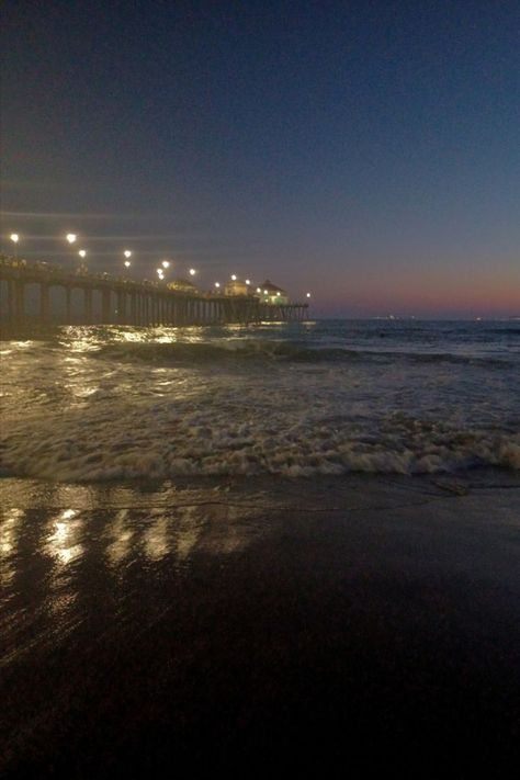 Beaches At Night Aesthetic, Pier Aesthetics Night, Pier At Night Aesthetic, Summer Nights Aesthetic Beach, Midnight Beach Aesthetic, Beach House At Night, Beach Aesthetic At Night, Night Time Beach Aesthetic, Beach View Night