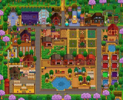 Stardew Valley Aesthetic Outfits, Stardew Valley Forest Farm Ideas, Stardew Valley Farm Layout Beginner, Stardew Valley Greenhouse, Stardew House, Stardew Valley Farm Layout, Stardew Farm, Stardew Valley Farm, Stardew Farms