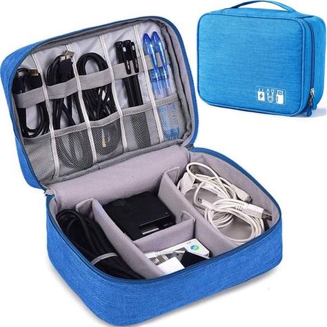 CAOODKDK Electronic Organizer Bag, Portable Electronic Organizer Travel Accessories Cable Bag Universal Cord Storage Case Carrying for Cable/Cord Storage, Charging Cable, Cell Phone, Power Bank Electronics Organizer, Accessories Organizer, Tech Bag, Electronic Organization, Cable Storage, Accessories Bag, Electronics Accessories, Organizer Bag, Cable Organizer