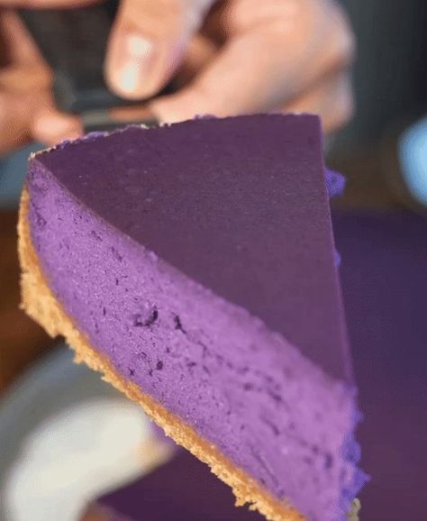 Recipe for Ube Cheesecake Ube Cheesecake Recipe, Ube Cheesecake, Ube Jam, Ube Ice Cream, Ube Recipes, Japanese Cheesecake, Baked Cheesecake Recipe, Fun Deserts, Easy Cheesecake Recipes