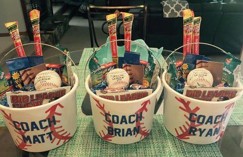 Baseball Coach Gift                                                                                                                                                                                 More Baseball Team Party, Booklover Gifts, Baseball Treats, Baseball Snacks, Team Mom Baseball, Softball Coach Gifts, Baseball Team Gift, Team Snacks, Coach Appreciation Gifts