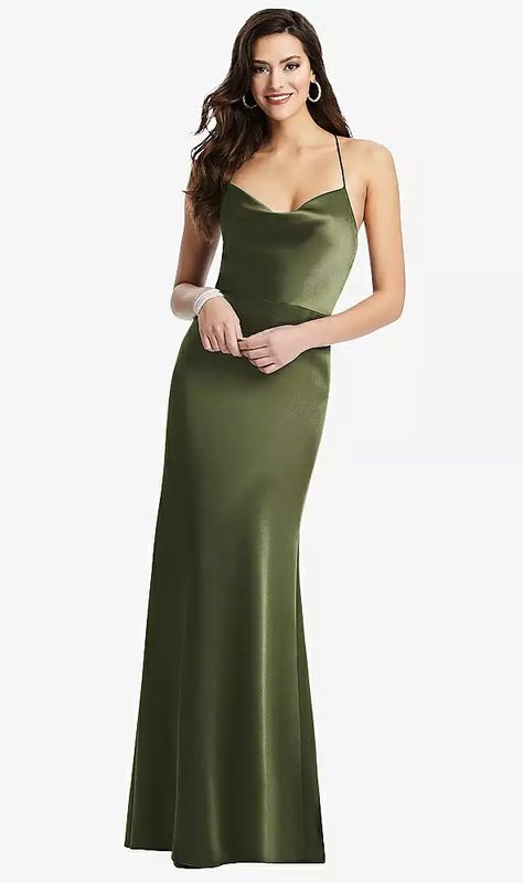 Satin drape dress