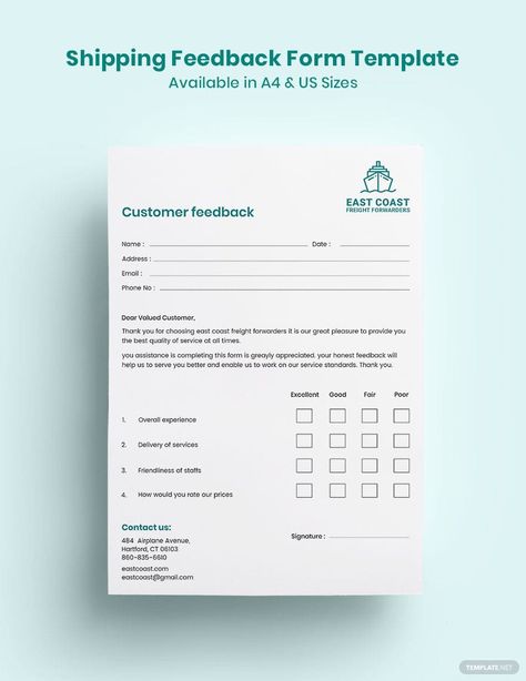 Food Feedback Ideas, Feedback Template Design, Feedback Form Design, Feedback Design Ideas, Feedback Form Templates, Shipping Template, Feedback Template, Training Evaluation Form, Feedback Design