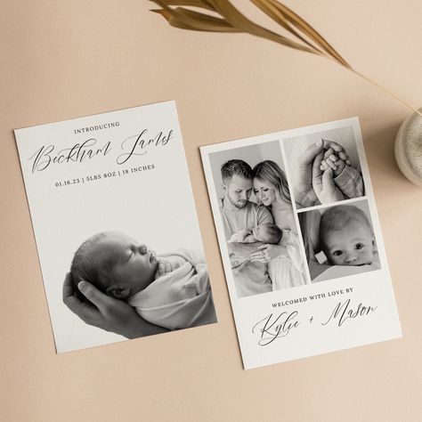 Welcome Baby Cards, Birth Announcement Photos, Newborn Announcement, Baby Thank You Cards, Baby Announcement Cards, Birth Announcement Card, Wedding Invitation Card Design, Newborn Baby Photos, Baby Birth Announcement