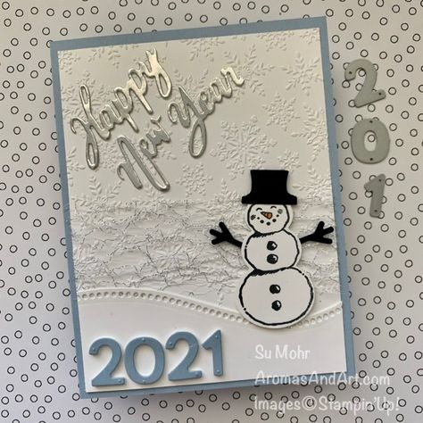 Happy New Year 2021 - Aromas and Art New Year Cards Handmade, New Year Card Making, Paper Crafts Ideas, New Year Card Design, New Year Cards, Happy New Year Cards, New Year Greeting Cards, New Year Greetings, New Year Card