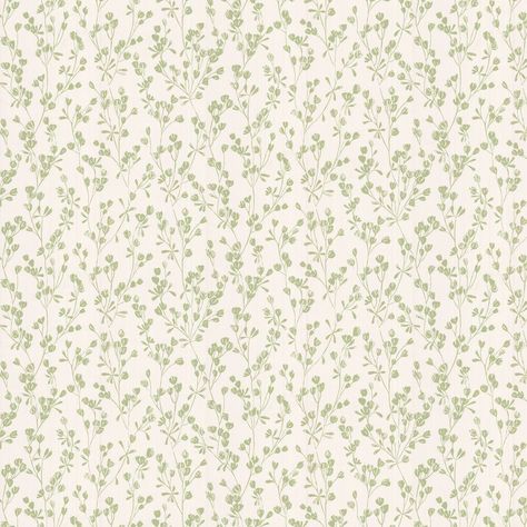 The artwork for this simple pattern of all over flower buds, was developed from a lino print. The surface printed look perfectly captures the simplicity of this pretty paper. #All_Over_Flower #Green_Floral_Wallpaper #Jane_Churchill #Cottage_Wallpaper All Over Flower, Green Floral Wallpaper, Jane Churchill, 2560x1440 Wallpaper, Scrapbook Patterns, Sage Green Floral, Cute Sewing Projects, Bedroom Wallpaper, Lines Wallpaper