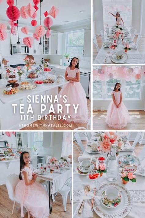 Princess High Tea Party Birthday, Five Year Old Tea Party Birthday, Garden Tea Party Birthday Kids, 6th Birthday Tea Party, Tea Party Birthday Food Ideas, Tea Party Birthday Decor, Tea Party Food Ideas For Kids, Kid Tea Party Birthday, Tea Party For Kids Ideas