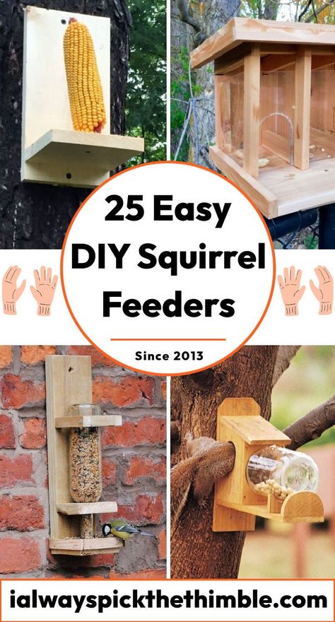 How To Make A Squirrel House, How To Make A Squirrel Feeder, Squirell House Diy, Squirrel Home Diy, How To Build A Squirrel Feeder, How To Build A Squirrel House, Squirrel Feeder Ideas, Homemade Squirrel Feeder, Squirrel Feeder Diy Simple