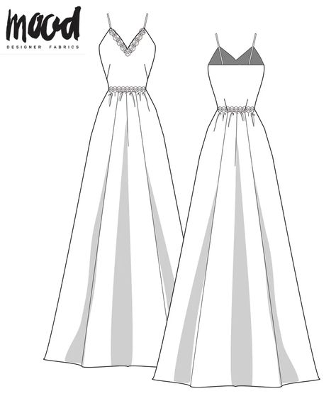 The Terra Dress - Free Sewing Pattern - Mood Sewciety Vogue Sewing Patterns 2023, A Line Dress Sewing Pattern Free, Prom Dress Patterns Free, Sewing Patterns Free Plus Size, Free Prom Dress Sewing Patterns, Formal Dress Sewing Patterns Free, Mood Dress Pattern, Robe Pattern Free Sewing, Dress Sewing Patterns Free Women