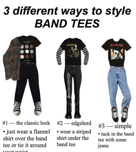 Emo Nonbinary Outfits, Band T Shirt Outfit, Band Tee Outfits, Mood Clothes, Niche Memes, Neue Outfits, Emo Outfits, Outfit Jeans, Band Shirt