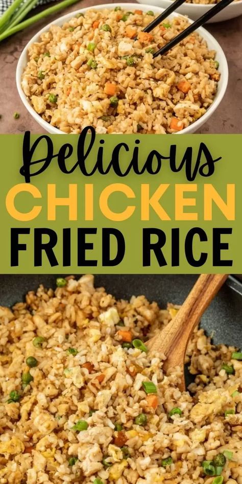 Easy Chicken Fried Rice Recipe - Chicken Fried Rice in 15 minutes Fried Rice No Egg Recipe, Better Than Take Out Fried Rice, Best Chicken Fried Rice Recipe, Chicken Fried Rice Healthy, Easy Chicken Fried Rice Recipe, Best Fried Rice Recipe, Easy Chicken Fried Rice, Chicken Fried Rice Recipe Easy, Fried Rice Seasoning