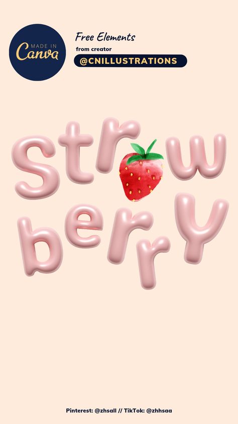 Pink fonts Canva free element strawberry cute coquette Anti Branding Design, Canva Pink Elements, Canva Letter Element, Canva Theme, Font Canva Lettering, Font Bubble, الفن الرقمي, Graphic Shapes Design, Keyword Elements Canva