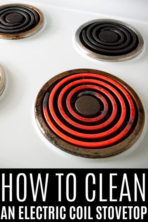 Keep your electric coil stove working longer with these easy cleaning and maintenance tips. Learn how to clean up burnt food and grease to make your stove shine. Electric Stove Top Cleaning, Cleaning Stove Top Burners, Clean Stove Burners, Stove Top Cleaner, Clean Stove Top, Grease Remover, Stove Top Burners, Clean Stove, Old Stove