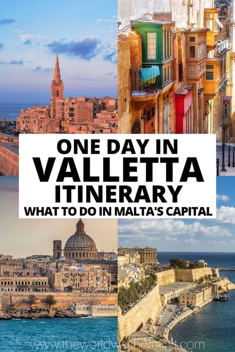 One Day in Valletta Itinerary: What To Do in Malta's Capital - The World Was Here First Malta Vacation, Italy Cruise, Malta Holiday, Travel Malta, Malta Travel Guide, Travel Fiji, Padi Diving, Malta Beaches, Malta Valletta