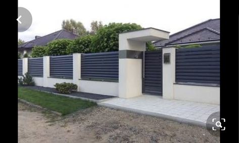 Modern Fences And Gates, Exterior Gate Design, Gard Modern, Pagar Modern, Tor Design, Fence Gate Design, Modern Fence Design, House Fence Design, Fence Doors