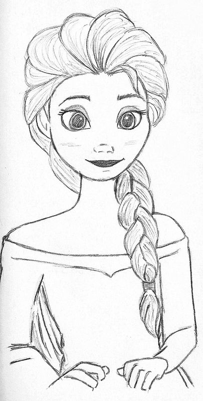 Elsa from Frozen, my tribute to the last wonderful Disney movie Princess Sketches, Elsa From Frozen, Easy Disney Drawings, Disney Drawings Sketches, Desen Realist, Couple Drawing, Siluete Umane, Wallpaper Disney, Girl Drawing Sketches