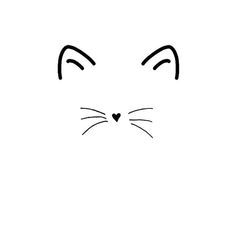 . Cat Silhouette Tattoos, Cat Face Drawing, Cats Face, Cat Tattoo Simple, Cat Outline, Face Outline, Black Cat Tattoos, Cat Nose, Silhouette Tattoos