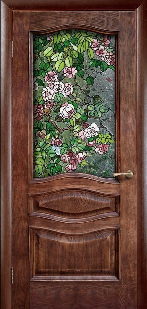 Glass Door Ideas, Stained Glass Door, Dream Cottage, Earthship, Faux Stained Glass, Room Deco, Dream House Interior, Door Ideas, House Goals