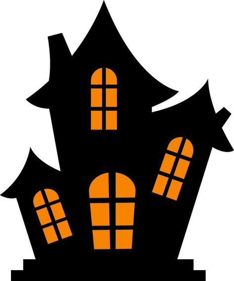 halloween house element Spooky House Silhouette, Haunted House Silhouette Printable, Halloween Desenhos, House Silhouette, House Elements, Casa Halloween, House Template, Spooky House, Halloween Silhouettes