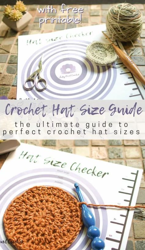 Crochet Hat Size Chart, Crochet Hat Sizing, Circle Crochet, Flat Hat, Hat Size Chart, Bonnet Crochet, Crochet Beanie Pattern, Crochet Instructions, Crochet Hat Pattern