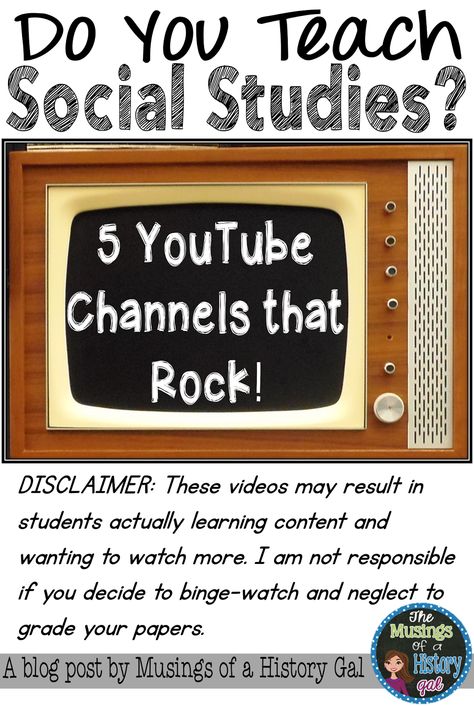 5 You Tube Channels that Rock for Social Studies What Is Labor Day, Teacher Skills, Music Benefits, Classroom History, Classroom Cafe, Books History, Social Studies Education, Social Studies Notebook, Rock History