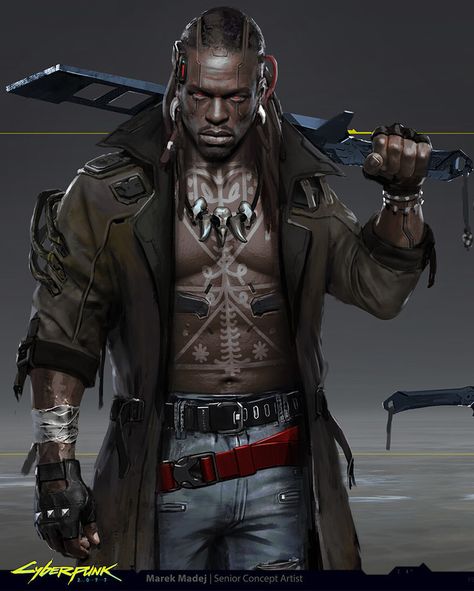 Men of Color In Fantasy Art Cyberpunk Character Art, Cyberpunk Men, Cyberpunk Male, Shadowrun Rpg, Gods And Monsters, Cyberpunk Games, Cyberpunk 2020, Cyberpunk Rpg, Cyborgs Art