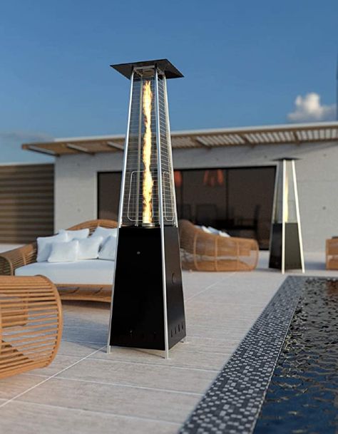 Bbq Parties, Outside Seating Area, Gas Patio Heater, Propane Heater, Column Design, Gas Heater, Outdoor Heaters, Swimming Pools Backyard, Backyard Inspo