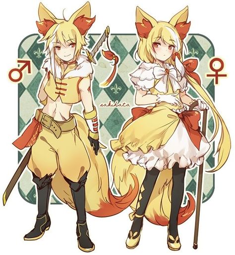 Human!Braixen, Male and Female version Pixel Pokemon, Pokemon Human Form, Gijinka Pokemon, Pokemon Clothes, Oc Pokemon, Pokemon People, Pokemon Gijinka, Pokemon Oc, Pokemon Cosplay