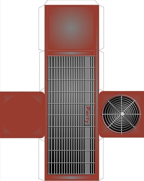 air conditioner Paper Models House, Printable Dollhouse, Free Paper Models, Barbie Miniatures, Paper Furniture, Train Miniature, Dollhouse Printables, Paper Doll House, Miniature Printables