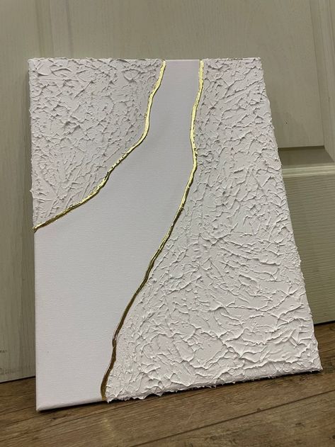 Artcolada - Etsy Black And White Plaster Art, Gold Texture Art, Art With Sand, Kintsugi Wall Art, Textured Wall Art Living Room, Kintsugi Painting, Diy Minimalist Wall Art, Air Dry Clay Wall Art, Plaster Art Diy