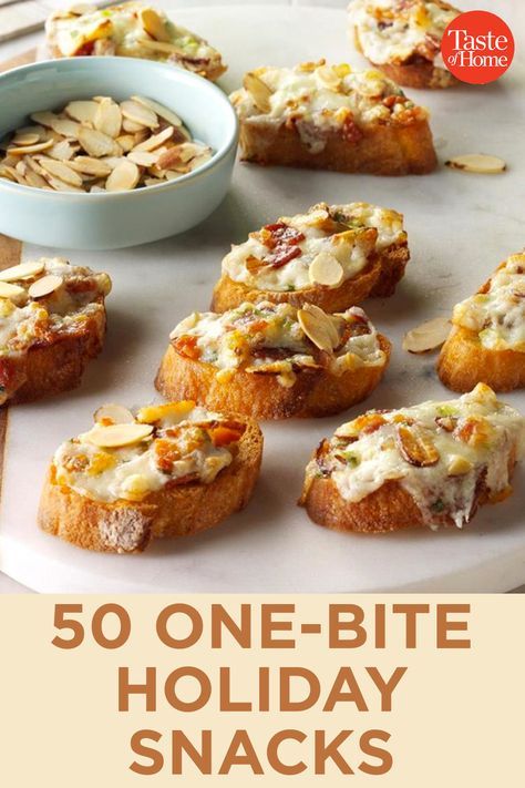 Good Christmas Appetizers, Small Christmas Meal Ideas, Holiday Brunch Appetizers, Holiday Small Bites, Freeze Ahead Appetizers, Cottage Cheese Appetizers, Easy Bite Size Appetizers, Hot Appetizers For Party Easy, Elegant Appetizers For Party Small Bites