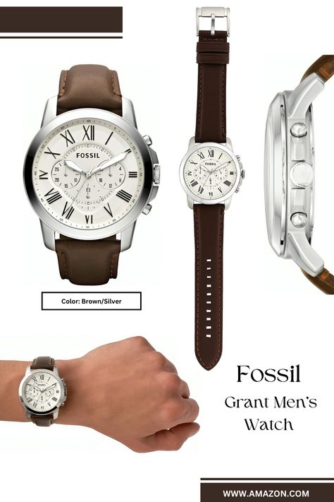 Fossil Watches For Men, Watch Ideas, Infographic Poster, Instagram Creative Ideas, Best Watches For Men, Fossil Watch, Everyday Adventures, Fossil Watches, Roman Numeral