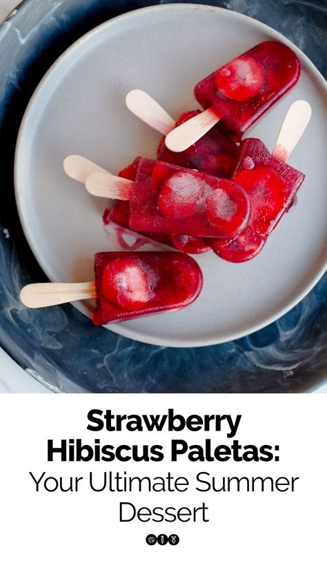 Strawberry Hibiscus, Dried Hibiscus Flowers, Silicone Muffin Pan, Make Hummus, Healthy Mexican, Summer Dessert, Frozen Strawberries, Homemade Desserts, Delicious Vegan Recipes