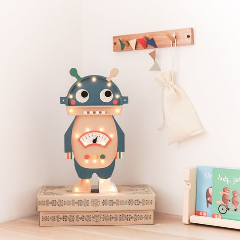 Handmade Wooden Robot Kids Lamp Birthday Baby Gift Baby - Etsy Woodland Theme Bedroom, Wooden Robot, Kids Lamp, Baby Gym Toys, Wooden Whale, Theme Bedroom, Kids Room Furniture, Kids Lamps, Manual Work