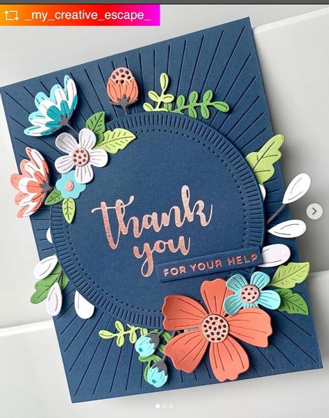 Cards Handmade Flowers, Maluchy Montessori, Handmade Greeting Card Designs, Card Design Handmade, Paper Flower Crafts, Paper Crafts Card, Spellbinders Cards, Birthday Cards Diy, Paper Crafts Cards